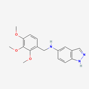 molecular formula C17H19N3O3 B3852879 N-[(2,3,4-trimethoxyphenyl)methyl]-1H-indazol-5-amine 