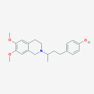 molecular formula C21H27NO3 B3852955 4-[3-(6,7-dimethoxy-3,4-dihydro-1H-isoquinolin-2-yl)butyl]phenol 