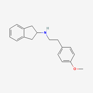 molecular formula C18H21NO B3852966 N-[2-(4-methoxyphenyl)ethyl]-2,3-dihydro-1H-inden-2-amine 