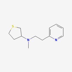 molecular formula C12H18N2S B3852985 N-methyl-N-(2-pyridin-2-ylethyl)thiolan-3-amine 