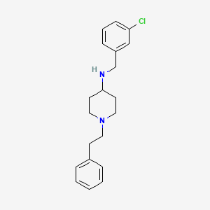 molecular formula C20H25ClN2 B3853000 N-[(3-chlorophenyl)methyl]-1-(2-phenylethyl)piperidin-4-amine 