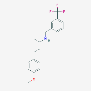 molecular formula C19H22F3NO B3853050 4-(4-methoxyphenyl)-N-[[3-(trifluoromethyl)phenyl]methyl]butan-2-amine 