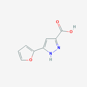 molecular formula C8H6N2O3 B038531 5-(2-furyl)-1H-pyrazole-3-carboxylic acid CAS No. 116153-81-2
