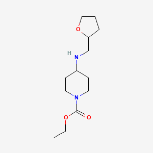 molecular formula C13H24N2O3 B3853161 Ethyl 4-(oxolan-2-ylmethylamino)piperidine-1-carboxylate 
