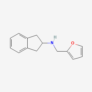 molecular formula C14H15NO B3853179 N-(furan-2-ylmethyl)-2,3-dihydro-1H-inden-2-amine 