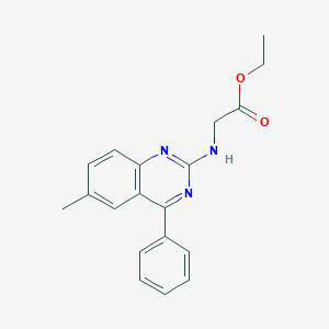 molecular formula C19H19N3O2 B385318 Ethyl 2-[(6-methyl-4-phenylquinazolin-2-yl)amino]acetate CAS No. 620101-30-6