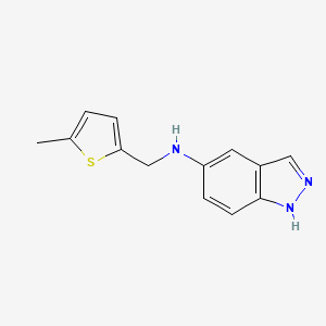 molecular formula C13H13N3S B3853185 N-[(5-methylthiophen-2-yl)methyl]-1H-indazol-5-amine 