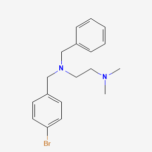 molecular formula C18H23BrN2 B3853270 N'-benzyl-N'-[(4-bromophenyl)methyl]-N,N-dimethylethane-1,2-diamine 