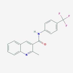 molecular formula C18H13F3N2O B385328 2-methyl-N-[4-(trifluoromethyl)phenyl]-3-quinolinecarboxamide 