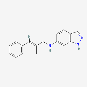 molecular formula C17H17N3 B3853290 N-[(E)-2-methyl-3-phenylprop-2-enyl]-1H-indazol-6-amine 