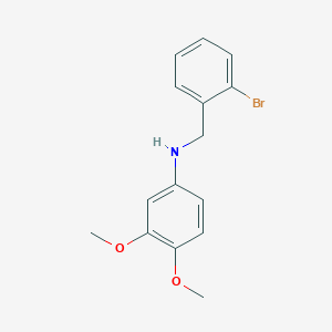 molecular formula C15H16BrNO2 B3853357 N-[(2-bromophenyl)methyl]-3,4-dimethoxyaniline 