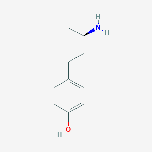 molecular formula C10H15NO B038534 4-(3-Aminobutyl)phenol, (R)- CAS No. 115548-15-7