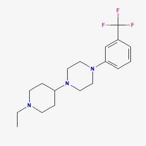 molecular formula C18H26F3N3 B3853423 1-(1-Ethylpiperidin-4-yl)-4-[3-(trifluoromethyl)phenyl]piperazine 