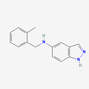 molecular formula C15H15N3 B3853452 N-[(2-methylphenyl)methyl]-1H-indazol-5-amine 
