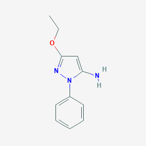 molecular formula C11H13N3O B038535 3-ethoxy-1-phenyl-1H-pyrazol-5-amine CAS No. 119224-99-6