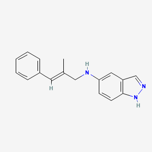 molecular formula C17H17N3 B3853544 N-[(E)-2-methyl-3-phenylprop-2-enyl]-1H-indazol-5-amine 