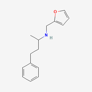 molecular formula C15H19NO B3853556 N-(furan-2-ylmethyl)-4-phenylbutan-2-amine 
