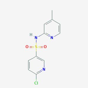 molecular formula C11H10ClN3O2S B385360 6-chloro-N-(4-methylpyridin-2-yl)pyridine-3-sulfonamide CAS No. 622799-38-6