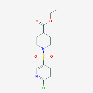 molecular formula C13H17ClN2O4S B385370 Ethyl 1-(6-chloropyridin-3-yl)sulfonylpiperidine-4-carboxylate CAS No. 622801-73-4