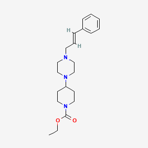 molecular formula C21H31N3O2 B3853706 ethyl 4-[4-[(E)-3-phenylprop-2-enyl]piperazin-1-yl]piperidine-1-carboxylate 