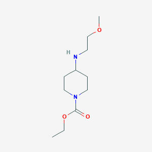 molecular formula C11H22N2O3 B3853778 Ethyl 4-(2-methoxyethylamino)piperidine-1-carboxylate 