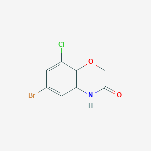 molecular formula C8H5BrClNO2 B038538 6-Bromo-8-chloro-2H-benzo[B][1,4]oxazin-3(4H)-one CAS No. 121564-96-3