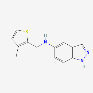 molecular formula C13H13N3S B3853821 N-[(3-methylthiophen-2-yl)methyl]-1H-indazol-5-amine 