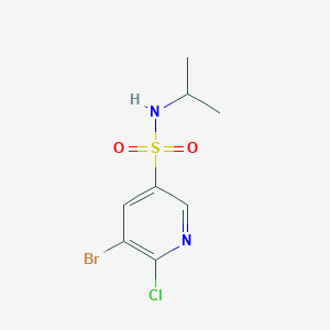 molecular formula C8H10BrClN2O2S B385383 5-bromo-6-chloro-N-propan-2-ylpyridine-3-sulfonamide 