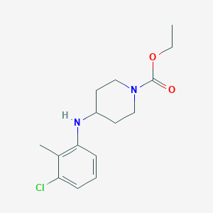 molecular formula C15H21ClN2O2 B3853842 Ethyl 4-(3-chloro-2-methylanilino)piperidine-1-carboxylate 