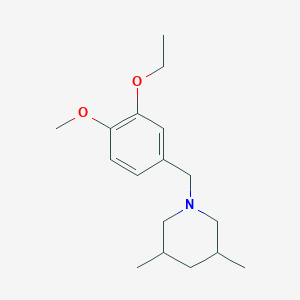 molecular formula C17H27NO2 B3853911 1-(3-ethoxy-4-methoxybenzyl)-3,5-dimethylpiperidine 
