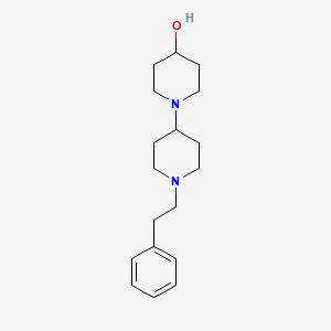 molecular formula C18H28N2O B3853928 1-[1-(2-Phenylethyl)piperidin-4-yl]piperidin-4-ol 