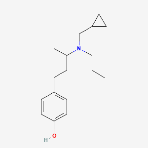 molecular formula C17H27NO B3853950 4-[3-[Cyclopropylmethyl(propyl)amino]butyl]phenol 