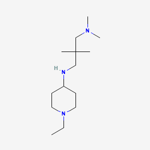 molecular formula C14H31N3 B3853993 N'-(1-ethylpiperidin-4-yl)-N,N,2,2-tetramethylpropane-1,3-diamine 