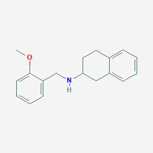 molecular formula C18H21NO B3854062 N-[(2-methoxyphenyl)methyl]-1,2,3,4-tetrahydronaphthalen-2-amine 