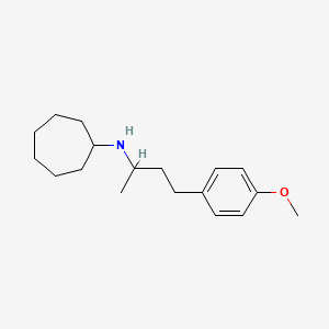 molecular formula C18H29NO B3854173 N-[3-(4-methoxyphenyl)-1-methylpropyl]cycloheptanamine 