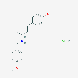 molecular formula C19H26ClNO2 B3854182 N-(4-methoxybenzyl)-4-(4-methoxyphenyl)butan-2-amine hydrochloride 