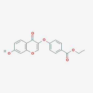 molecular formula C18H14O6 B385420 ethyl 4-[(7-hydroxy-4-oxo-4H-chromen-3-yl)oxy]benzoate CAS No. 637750-29-9