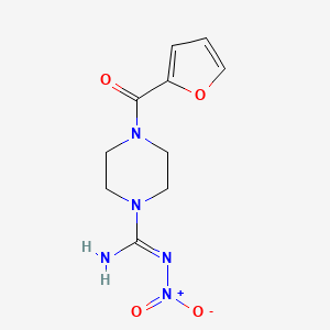 molecular formula C10H13N5O4 B3854305 4-(furan-2-carbonyl)-N'-nitropiperazine-1-carboximidamide 
