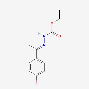 molecular formula C11H13FN2O2 B3854334 ethyl N-[(E)-1-(4-fluorophenyl)ethylideneamino]carbamate 