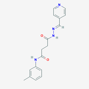 molecular formula C17H18N4O2 B3854363 N-(3-methylphenyl)-4-oxo-4-[2-(4-pyridinylmethylene)hydrazino]butanamide 