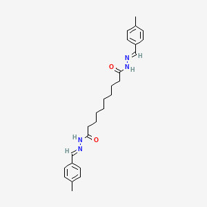 molecular formula C26H34N4O2 B3854459 N,N'-bis[(E)-(4-methylphenyl)methylideneamino]decanediamide 