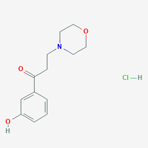molecular formula C13H18ClNO3 B3854479 1-(3-Hydroxyphenyl)-3-morpholin-4-ylpropan-1-one;hydrochloride 