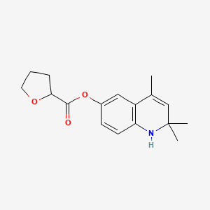molecular formula C17H21NO3 B3854540 (2,2,4-trimethyl-1H-quinolin-6-yl) oxolane-2-carboxylate 