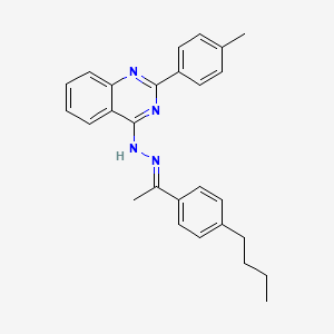 molecular formula C27H28N4 B3854686 N-[(E)-1-(4-butylphenyl)ethylideneamino]-2-(4-methylphenyl)quinazolin-4-amine 