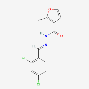 molecular formula C13H10Cl2N2O2 B3854694 N'-[(E)-(2,4-dichlorophenyl)methylidene]-2-methylfuran-3-carbohydrazide 