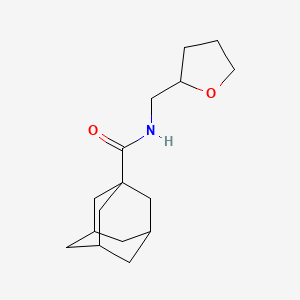 molecular formula C16H25NO2 B3854707 1-Adamantanecarboxamide, N-tetrahydrofurfuryl- CAS No. 5467-85-6