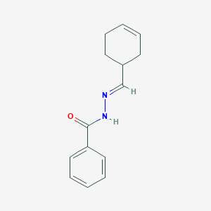 molecular formula C14H16N2O B3854721 N-[(E)-cyclohex-3-en-1-ylmethylideneamino]benzamide 
