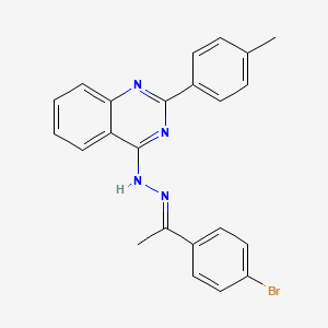molecular formula C23H19BrN4 B3854788 N-[(E)-1-(4-bromophenyl)ethylideneamino]-2-(4-methylphenyl)quinazolin-4-amine 
