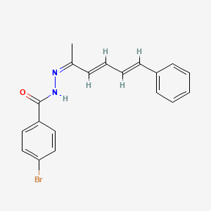 molecular formula C19H17BrN2O B3854796 4-bromo-N'-[(2Z,3E,5E)-6-phenylhexa-3,5-dien-2-ylidene]benzohydrazide 