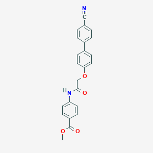 molecular formula C23H18N2O4 B385484 Methyl 4-({[(4'-cyano[1,1'-biphenyl]-4-yl)oxy]acetyl}amino)benzoate 